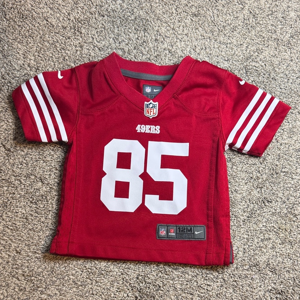 Toddler Red 49ers Jersey with White Accents